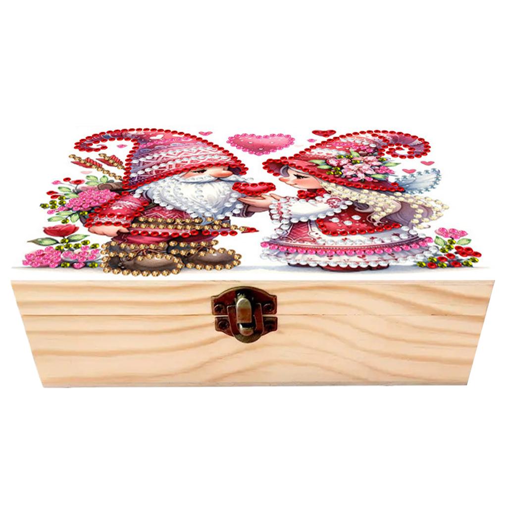 DIY Wooden 5D Diamond Art Diamond Art Storage Box DIY 5D Craft Jewelry Box for Adults Rings Beads and Jewelry Accessories