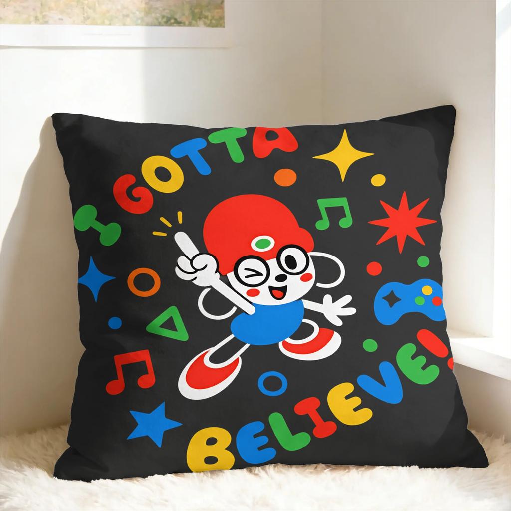 PA-PaRappa The Rapper Game Pillow Case Print Pillow Cover For Sofa Bedroom Home Decor Fashion Cushion Cover
