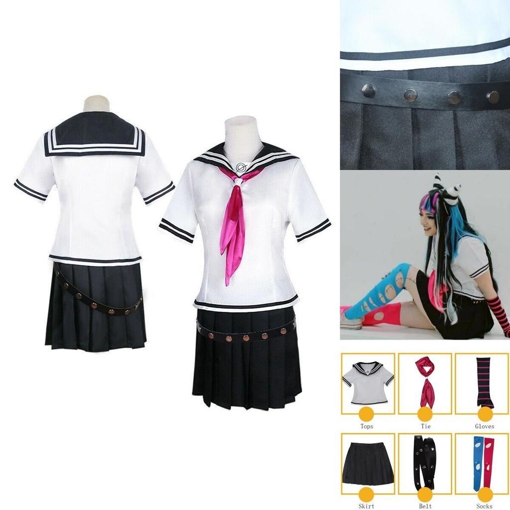 Lebendiges Danganronpa Ibuki Mioda Kostüm mit stilvollem Kleid und Zubehör-Set
