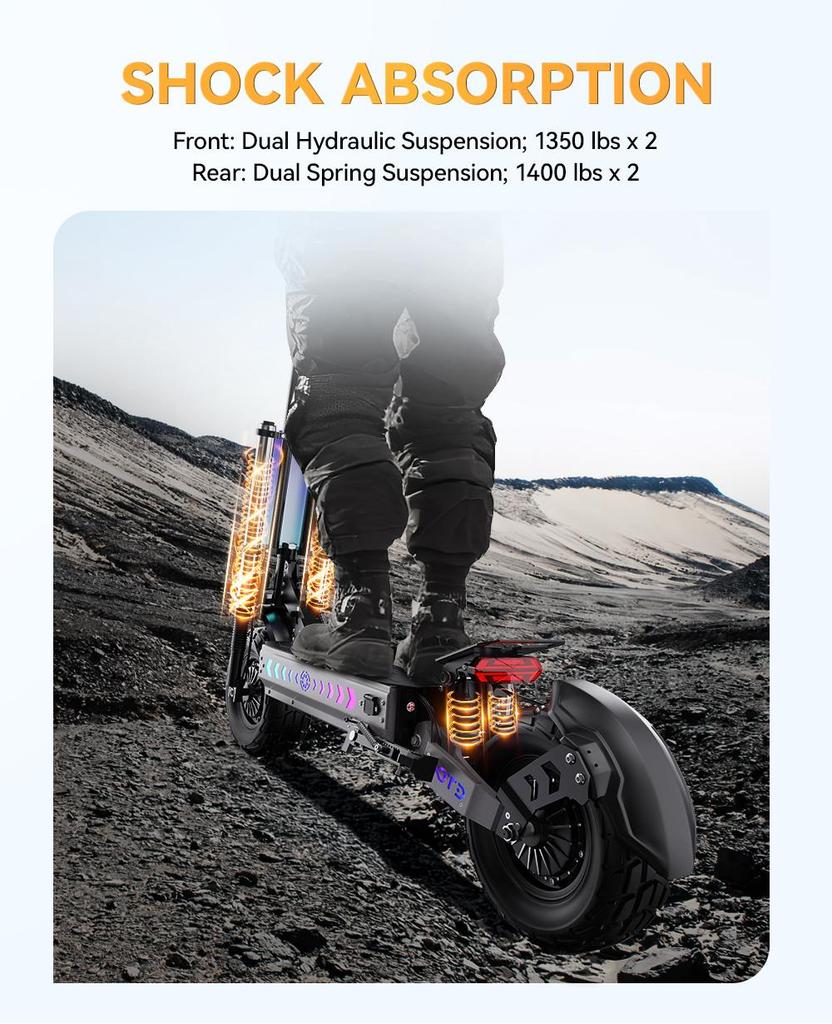 Electric Scooter Foldable OOTD T90 3000W*2 Dual Motor 85Km/h Top Speed Electric Scooter For Adult 60V 31.2AH 100Km Range