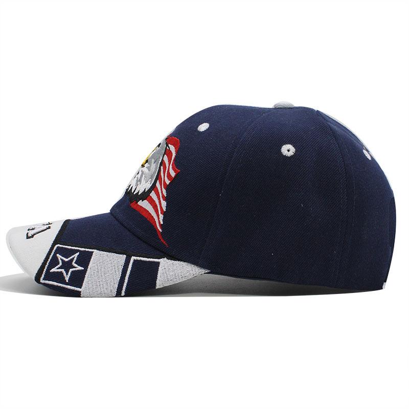 Eagle Embroidered Baseball Cap American Flag Cap Shade Letter Curved Brim Shade