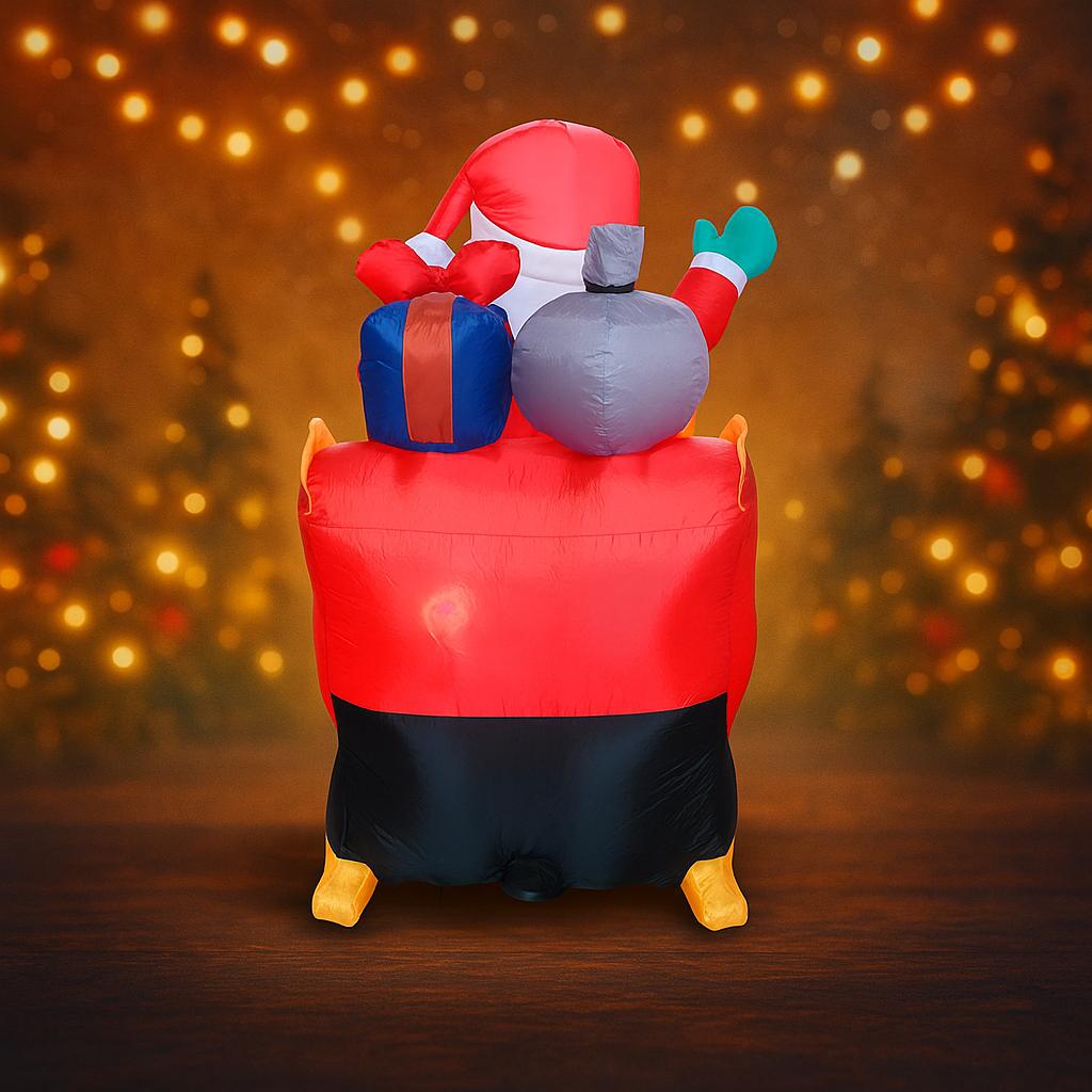 10.17FT Inflatable Santa Claus Sleigh Reindeer Toy LED Lit Festive Gift Christmas Home Ornament Xmas Yard Party Decoration