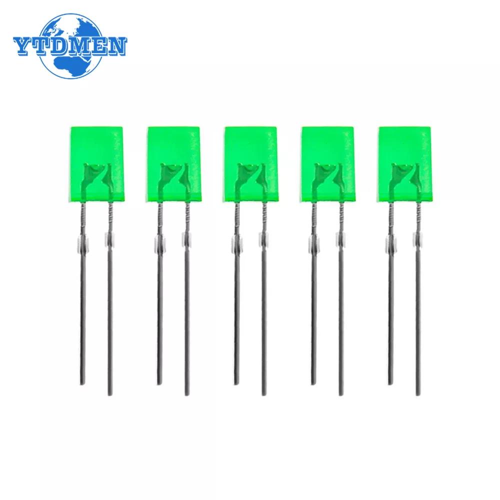 100/200pcs LED Light-emitting Diode 2*5*7mm Square LED Diode Red Yellow Green Blue White Diodes for DIY Electronic