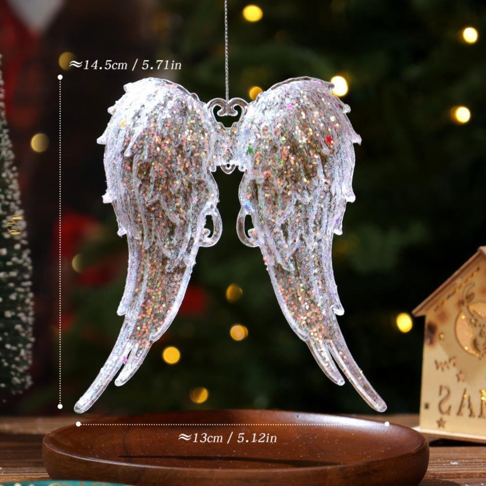 Acryl-Weihnachtsflocken-Anhänger Glitzer Kristallklar Weihnachtsbaum-Hänger Schneeflocken-Design Elchkrone Hängende Ornamente