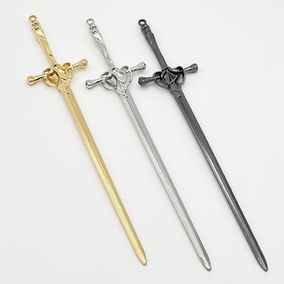 New Punk Metal Sword Hair Sticks Chinese Simple Hanfu Hairpin for Women Diy Hairstyle Design Tools Accessories Dropshipping