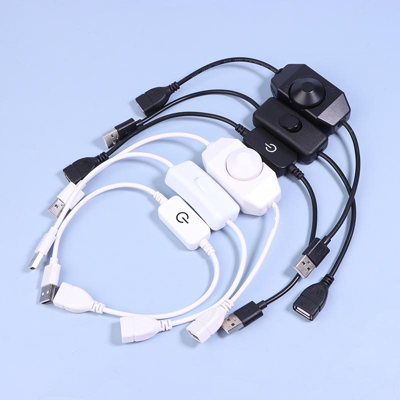 1Pc Usb Dc 5V Stepless Manual Knob Touch Led Dimmer Switch For 5050 2838 Strip Light 1 Channel Brightness Adjustment Controller
