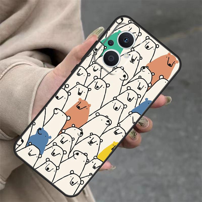 Grizzly Bear Case For OPPO Reno 14 10 11 12 13 Pro 11F 12F 13F 14F 7 8 Lite OPPO Find X9 X8 X5 Pro Cover