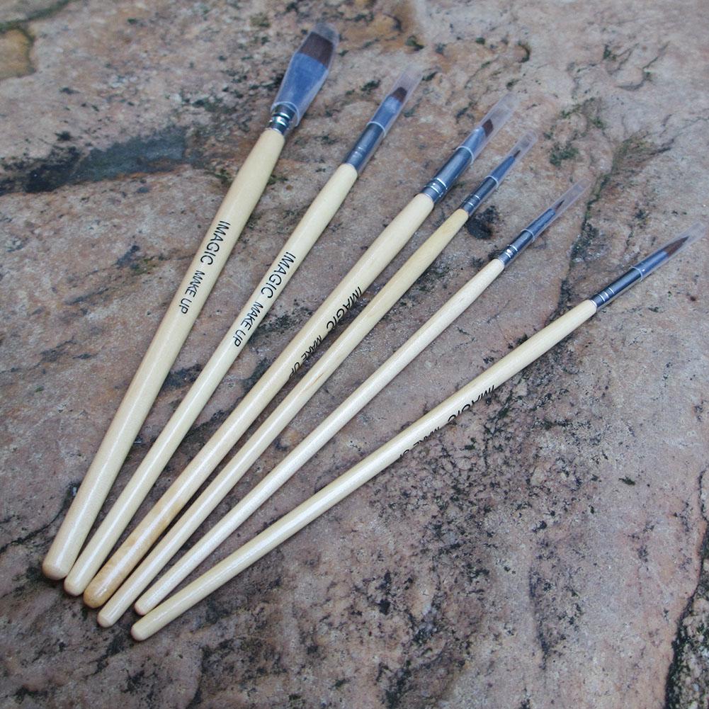 6PcsSet IMAGIC Makeup Face Body Colorful Paint Woody Brushes Cosmetic Art Painting Tools