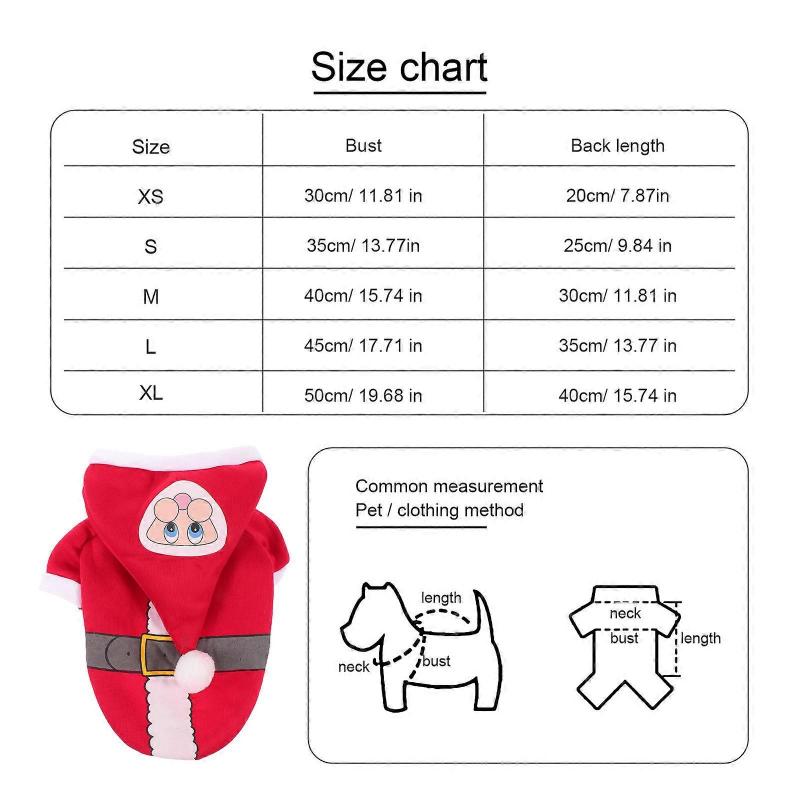 Pet Clothes Christmas Style Dog Cat Costume for 2Pcs Festival Use