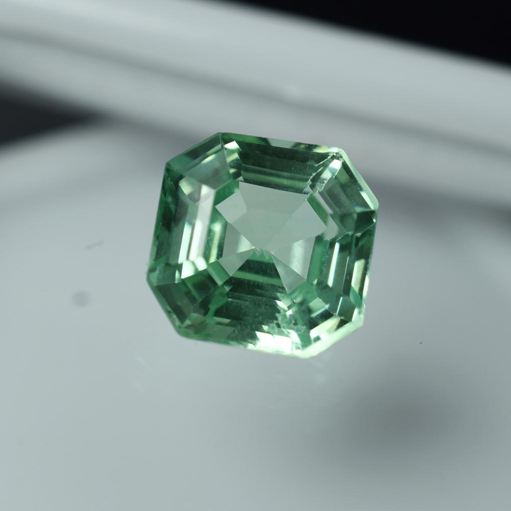 Natural Bluish Green Sapphire Loose Gemstone 3.75 ct Square Cut September Birthday Birthstone