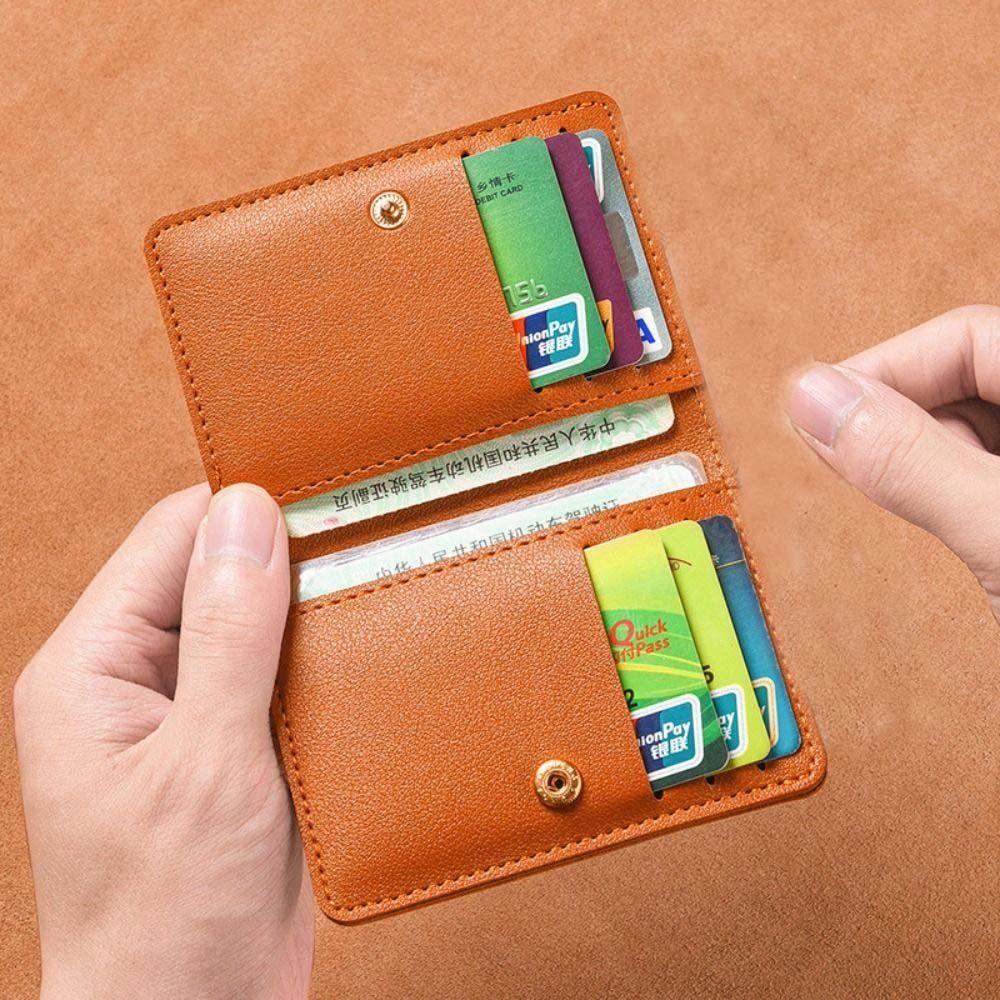 Korean Style Solid Color Card Bag Coin Purse Snap Button Coin Purse Casual Mini Wallet Outdoor