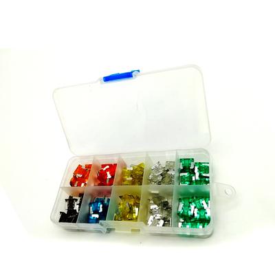 100 Stück Sortiertes Auto Mini Low Profile Sicherungen Box Kit 5 7.5 10 15 20 25 30Amp Kits