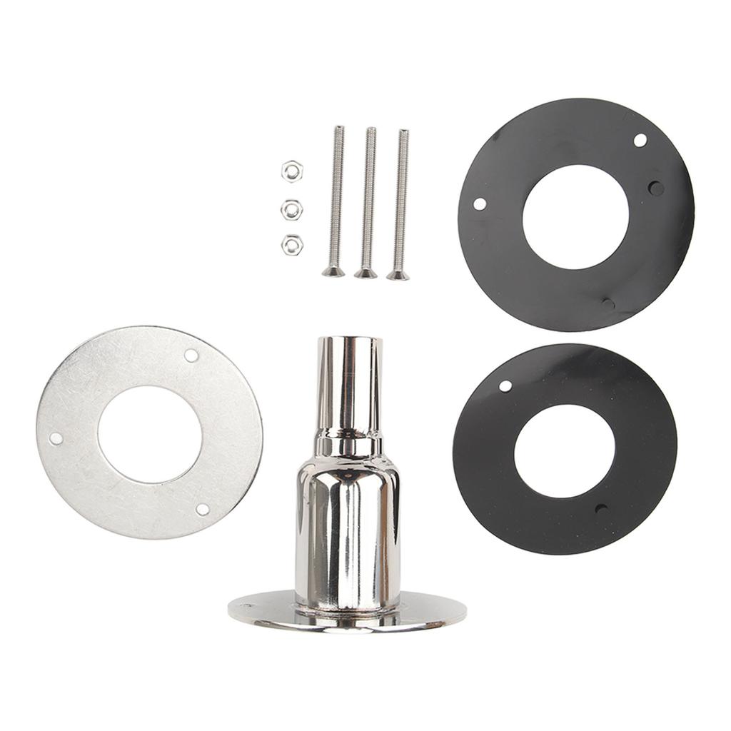 22mm Thru Hull Exhaust Skin Fitting Socket 316 Stainless Steel Tube Pipe Socket for Yachts Ship Diesel Heater Vents