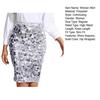 Women Skirt High Waist Shiny Sequin Decoration Slimming Leg Shape Office Lady Skirt Daily Work Party Wear