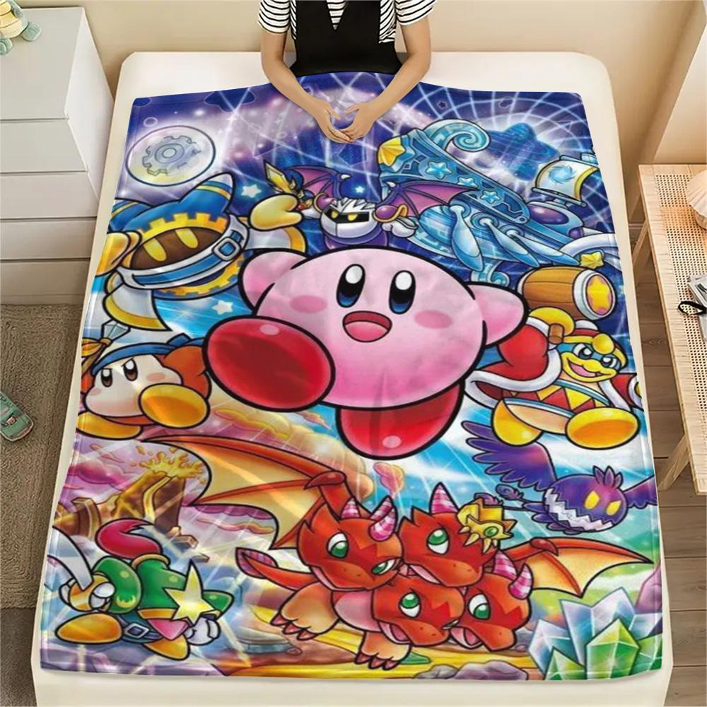 Kirby3 Daily Comfort Leisure Blanket, Flannel Blanket with Print Design for Sofa, Bed, Picnic & Journey.-TING
