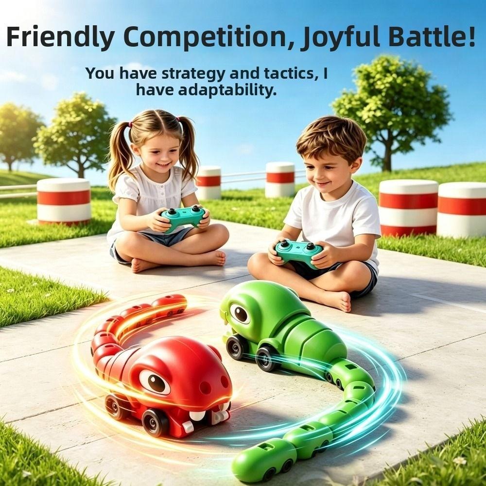 Remote Control Battle Interactive Toy Magnetic Remote Control Toy Car Greedy Snake Car Kids