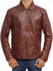 Motorcycle Men's Brown Pure Lambskin Fashionable Soft Leather Jacket Handmade Stylish Casual Biker