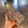 Leather Crystal Black Glasses Organizer Portable Sunglasses Protective Case  Students