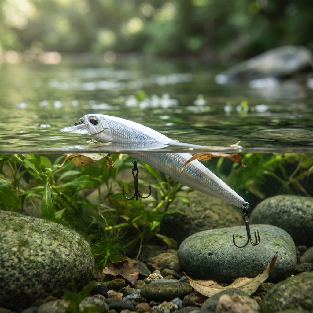 Fishing Lure Floating Minnow Hard Bait Long Cast Artificial Lure for Pike Bass Sea Fishing with Realistic Design and Durable Hooks