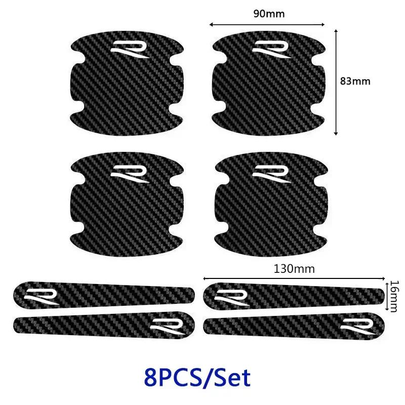 2026 Hot VOLKSWAGEN Car Sticker Anti Scratch Door Handle Carbon Fiber Protector Tape for Volkswagen VW New R Line Rline Bora Gol CW8
