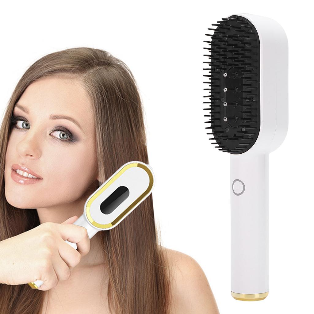 3 in 1 Kopfmassagekamm Eingebautes LED Rot Blaues Licht Tragbarer Vibrations-Kopfhautkamm für Haarpflege Typ C Schnellladung