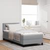 VidaXL Box Spring Bed with Mattress and LED Light Light Grey 100x200 Cm In Fabric 3342184