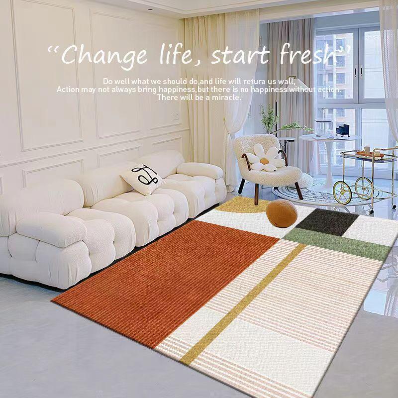 European Simple Household Earth Mat Carpets for Bed Room Living Room Rug Large Bedroom Decoration Tatami Mat Outdoor Carpets