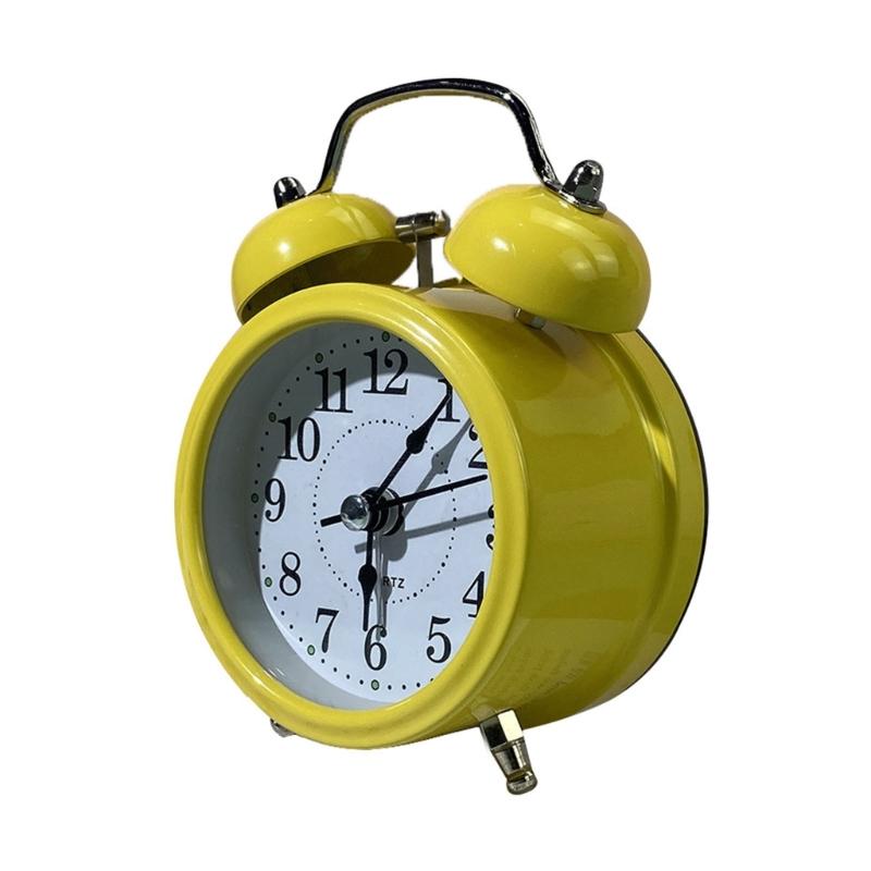Retro Loud Alarm Clock Double Bell Loudly Snooze for Time Clocks for Home Students Kids Room Decoration