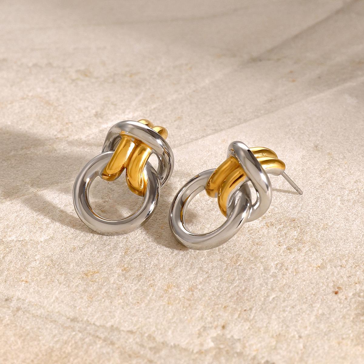 

European and American Stainless Steel Non-fading Stud Earrings for Women