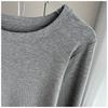 Ribbed Round Neck Long Sleeve Base Top Modal Slim Inner Wear For Winter Stretchy Slim Base Layer Soft Ribbed Fabric Good For Inner And Outer Wear Top