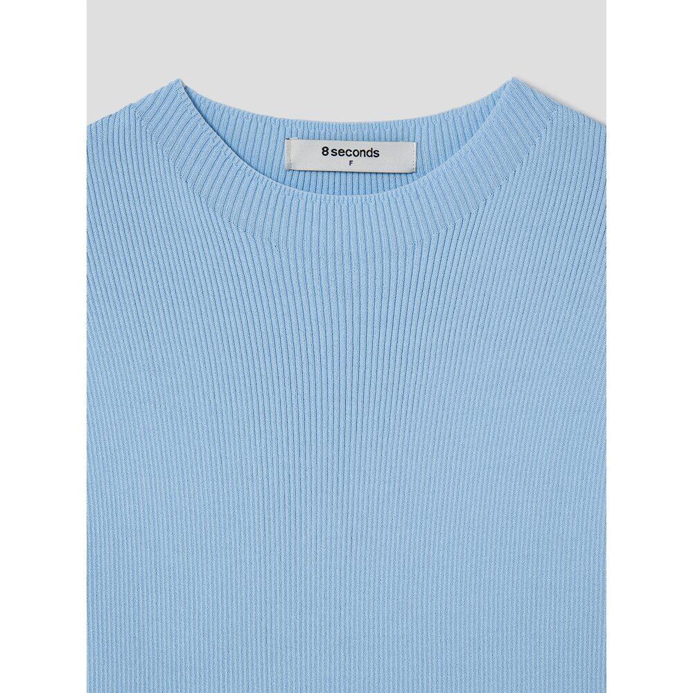 8seconds Mock Neck Sleeveless Knit Sky Blue (354751Mb1Q)