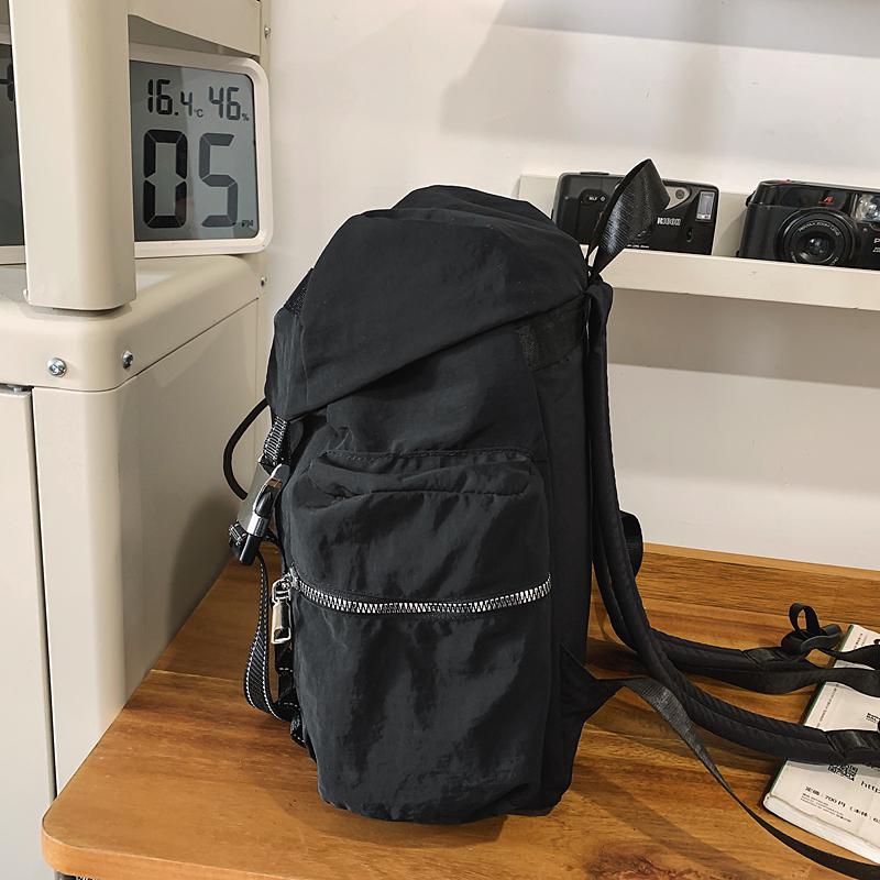 Men's Outdoor Mountaineering Bag Women's Lightweight Travel Backpack Solid Color High School Student Schoolbag