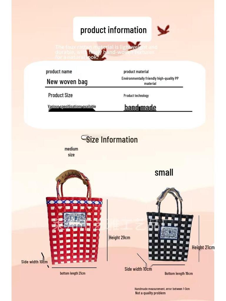 Elegante 2025 Thailändische Handgefertigte Geflochtene Körbe: Strandtasche