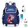 School Bag College Wind Large Capacity Middle School High School Student Cartoon Backpack