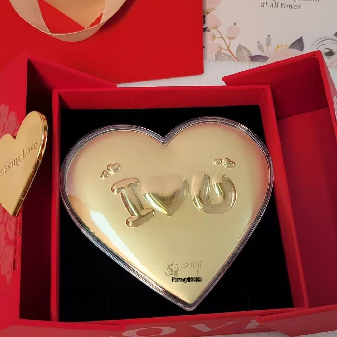 Золотой пирог любви: Специальное предложение ко Дню матери и Дню святого Валентина с золотым искусством - Идеальный подарок и инвестиция