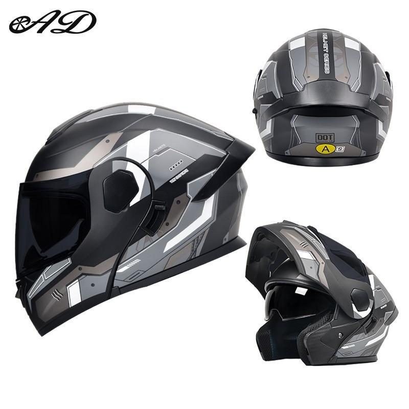 DOT Certified Motorcycle Helmet Uncovering Four-season Universal Men Women's Riding Safety Hat