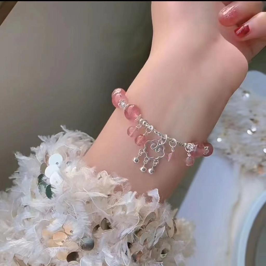 Berry Sweet Butterfly Bracelet Premium Couple ins Wind Transfer Bracelet Peach Blossom Moonlight