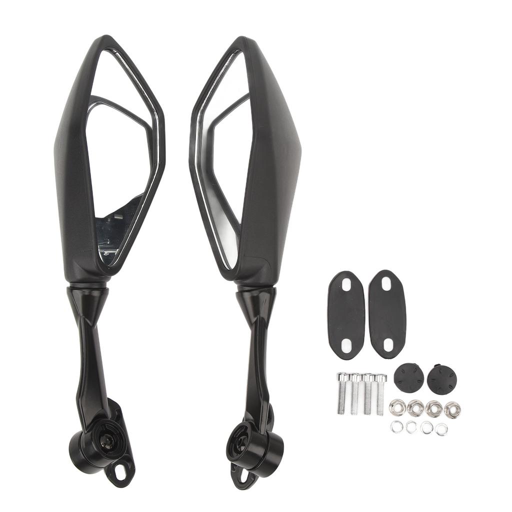 2PCS Motorcycle Rearview Mirror Clear View Wide Vision Shockproof Handlebar Side Mirror for Motorbike