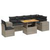 VidaXL Salon de Jardin avec Coussins 7 pcs, Canapés de Terrasse, Ensemble de Meubles de Patio, Mobilier d'Extérieur, Gris 3272663