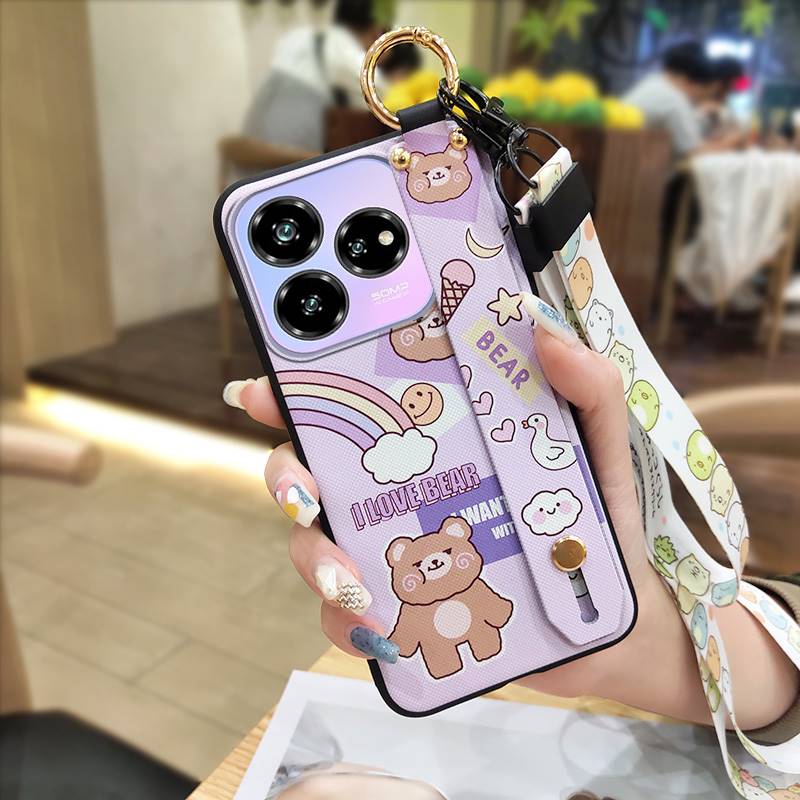 Cute Anti-dust Phone Case For ZTE Blade V60 Design/Axon 60 Lite Soft case Fashion Design Protective Waterproof Lanyard