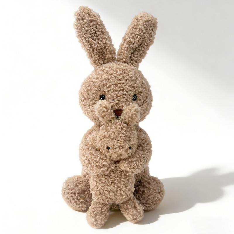 38CM Creative Mother and Child Rabbit Plush Toys Soft Stuffed Cartoon Animal Doll Appease Toys for Birthday Gifts