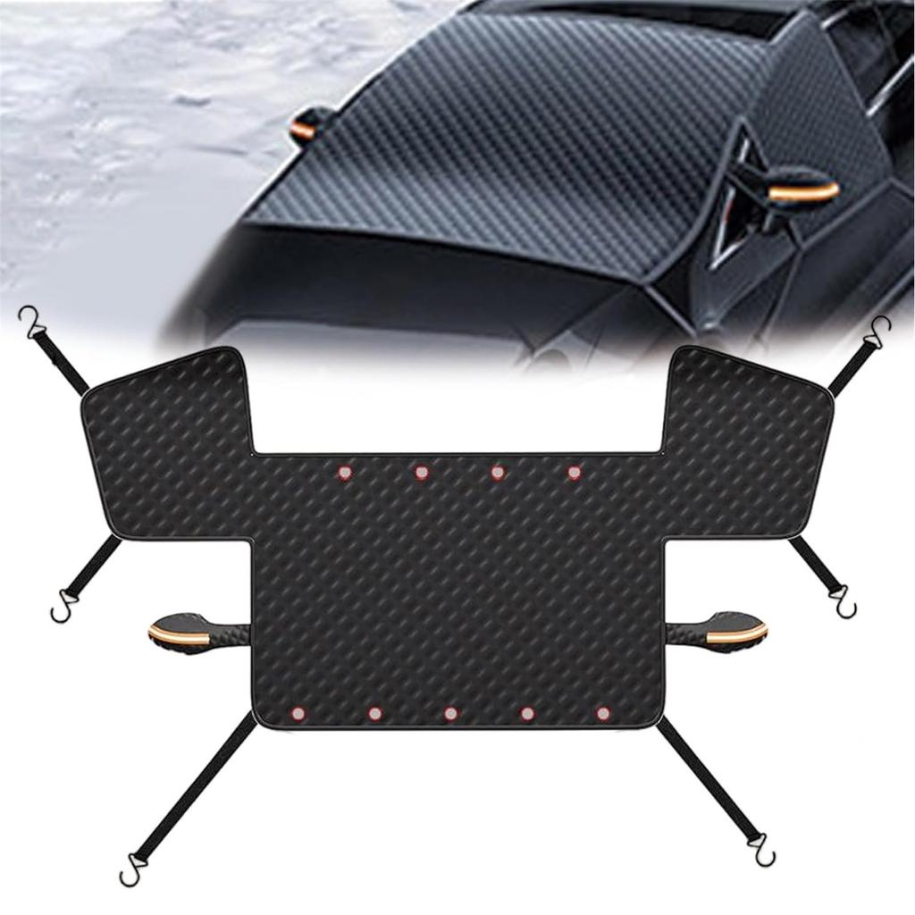 UGSHY Car Half Car Cover Sunshade, Windshield Hood Front Window All- Frostproof Car Cloth, Outdoor Foldable Protective Co