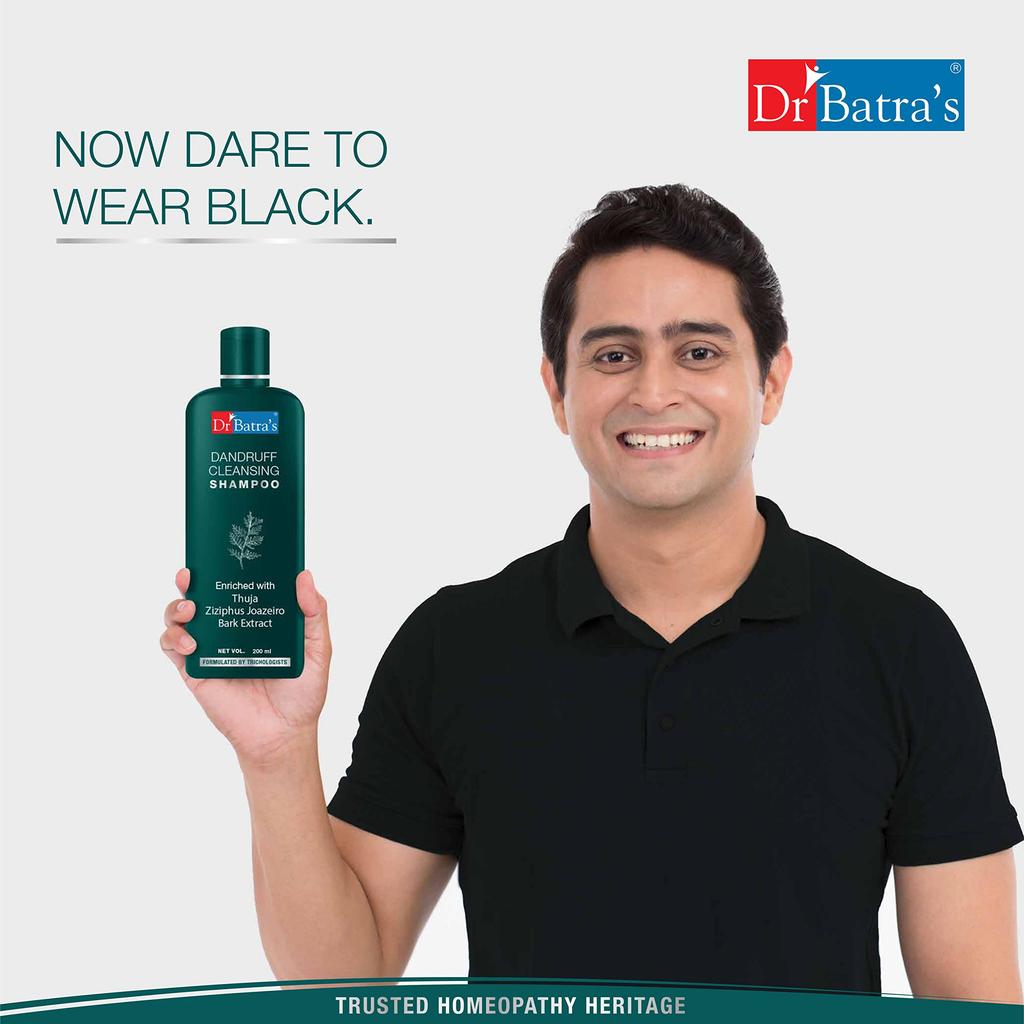 Dr. Batra's Anti-Dandruff Shampoo 200ml | Removes Flakes | Soothes Itchy Scalp | Enriched with Natural Thuja & Ziziphus | Daily Use for Healthy Sca