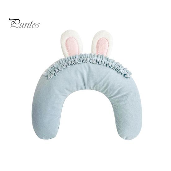Cat Dog Neck Pillow U-shaped Cute Rabbit Ears Soft Rebound Smooth Zipper Pet Neck Support Washable Pet