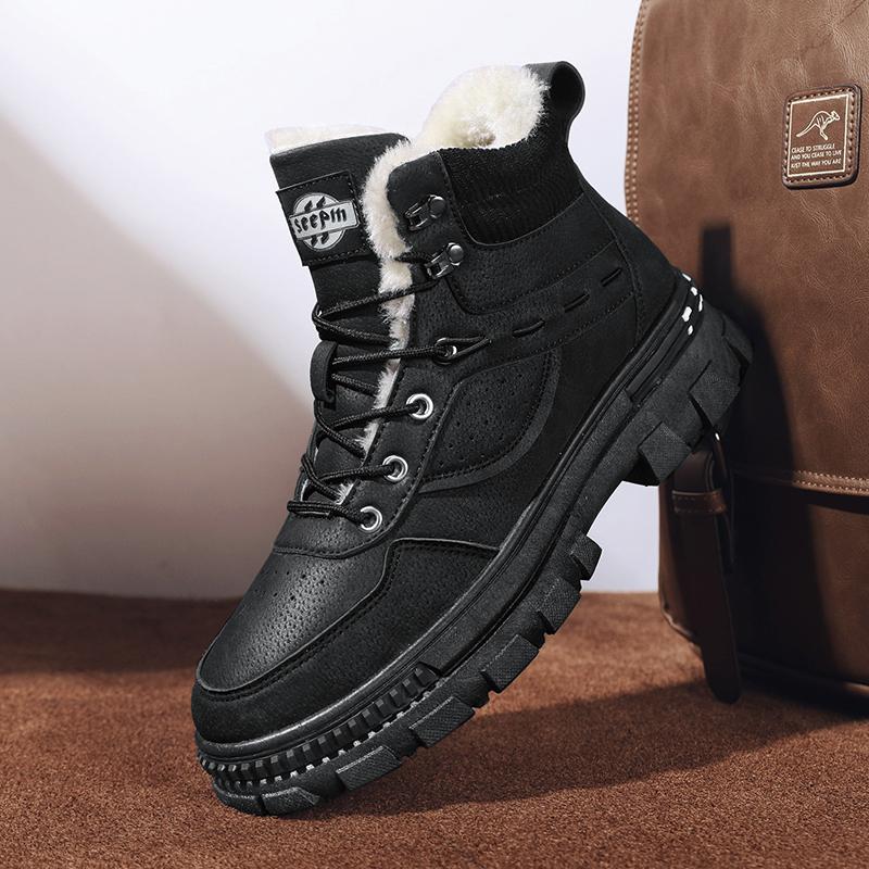 Мужская амортизирующая противоскользящая износостойкая модная хлопковая обувь со средним — фото 16