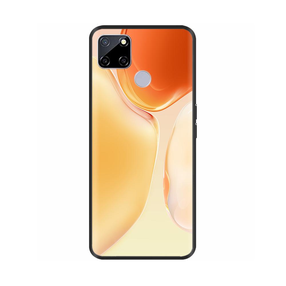 For Realme C25 Case C25s Soft Cute Cover for OPPO Realme C25Y C21Y Silicone Black TPU Phone Case For OPPO Realme C21 Flower Capa
