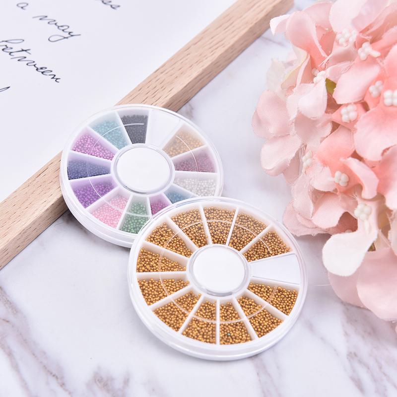 3D Mikroperlen Nailart Kaviarspitzen Dekoration Maniküre DIY Rad