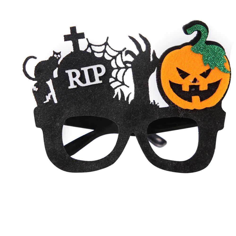 Skull Head Eyeglasses Frames Cobweb Ghost Halloween Decoration Glasses Pumpkin Halloween Dress Up