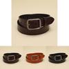 Genuine Leather Belt For Men And Women Business Casual With Round Buckle For Office Wear