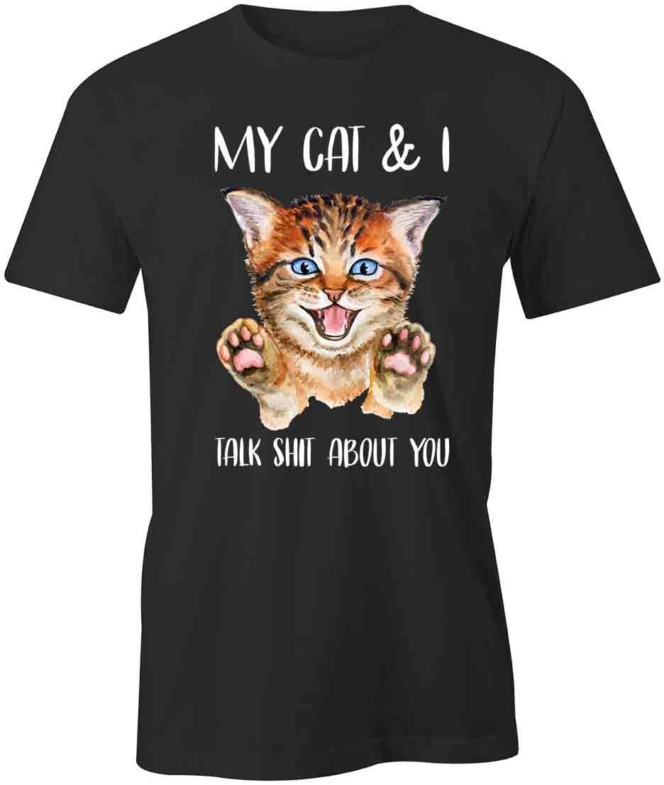MY CAT AND I TShirt Tee Short-Sleeved Cotton CLOTHING PETS S1BCA56 M